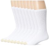 Gold Toe Men's Cotton Crew Socks, 6+2 Bonus Pack, White...