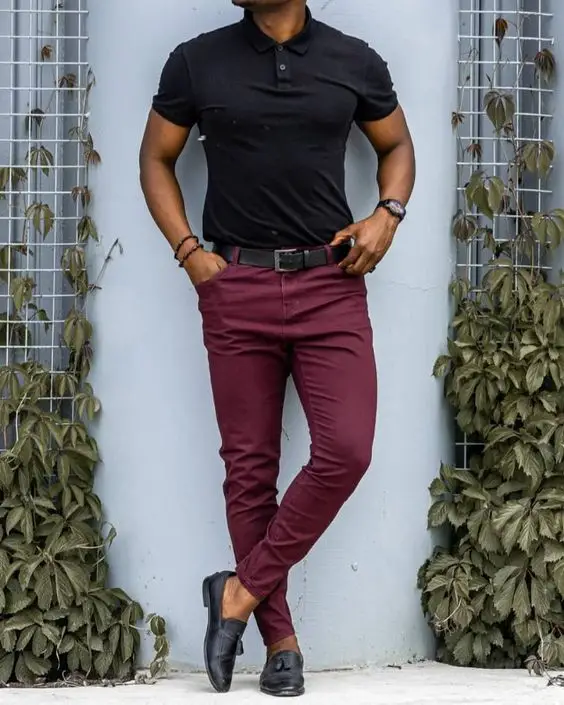 What Color Shoes Do You Wear with Burgundy Chinos?